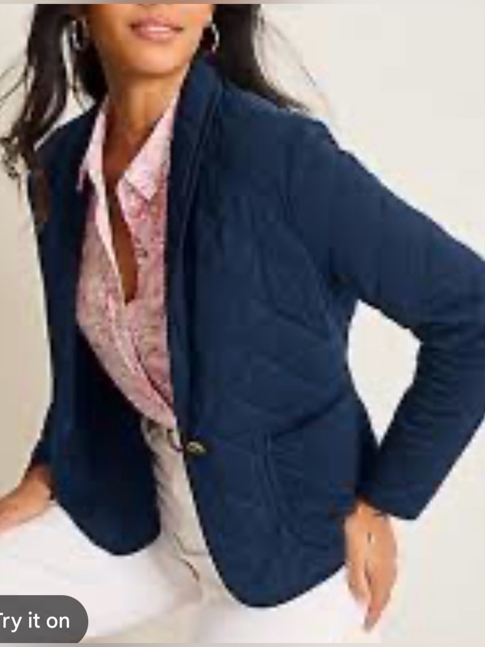 Tommy Bahama Navy Quilted Blazer